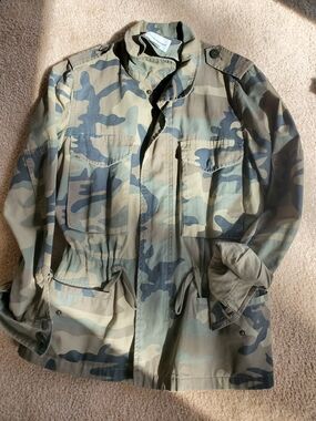Club Monaco Green Camo Utility Jacket